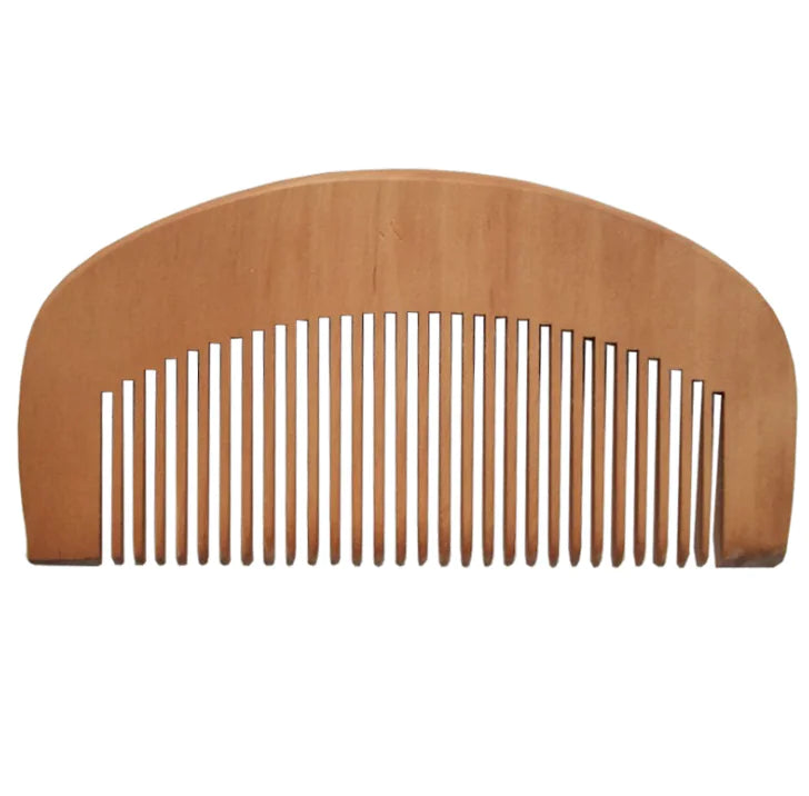 Peach Wood Hair Comb - Small Wooden Hairbrush