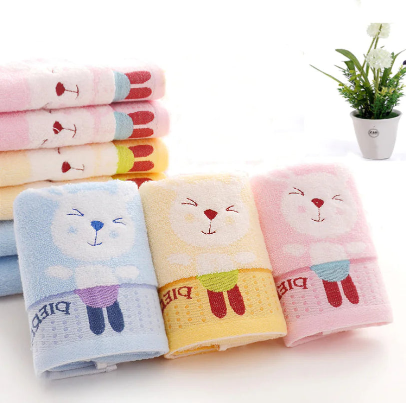 100% Cotton Face Towels - Absorbent and Soft