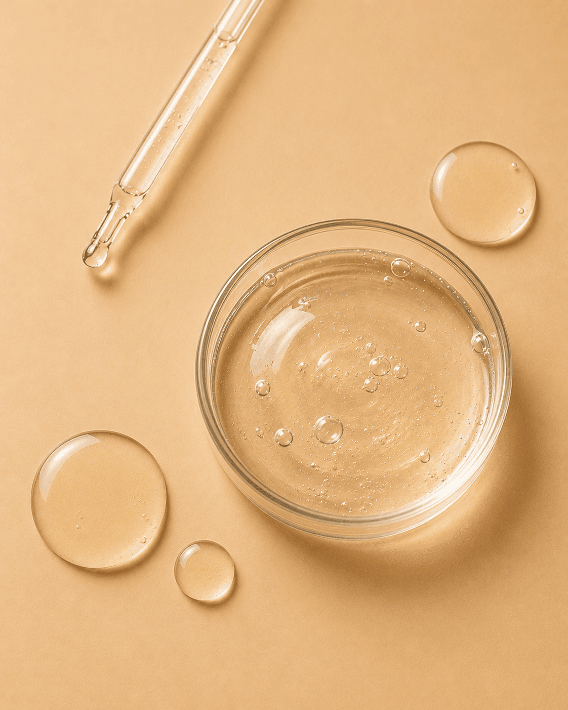 Dual-Weight Hyaluronic Acid — key active in Veloura Peptide Serum. Skin that looks visibly fuller and more supple, making fine lines less pronounced from the outside in.