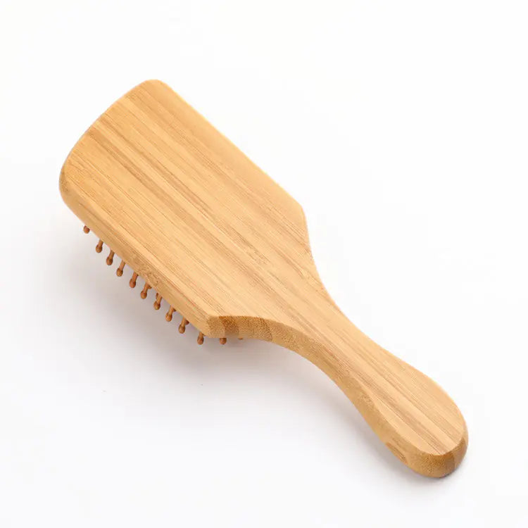 Wooden Comb and Cushion Brush Set