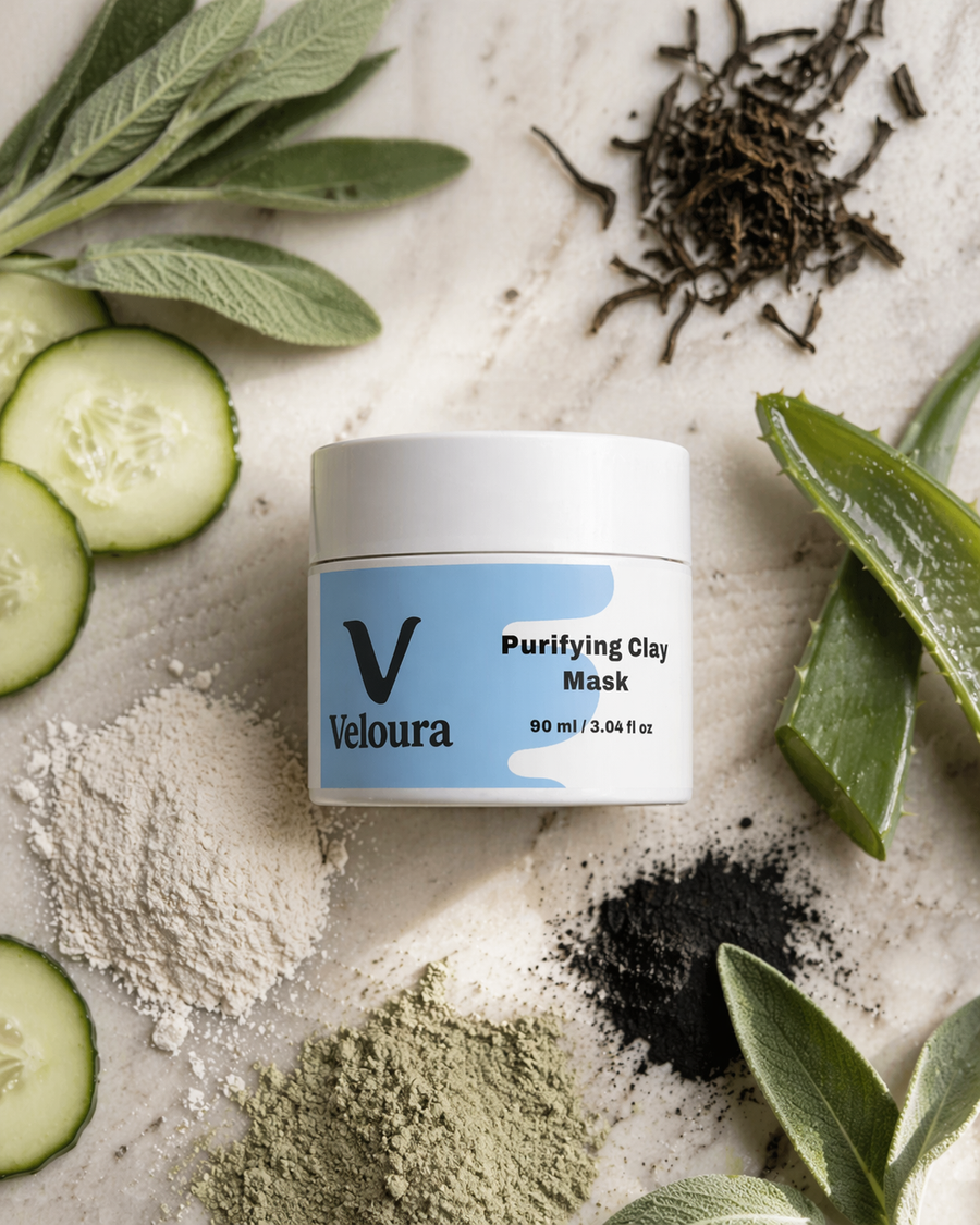 Veloura™ Clay Mask purifying face mask with natural ingredients