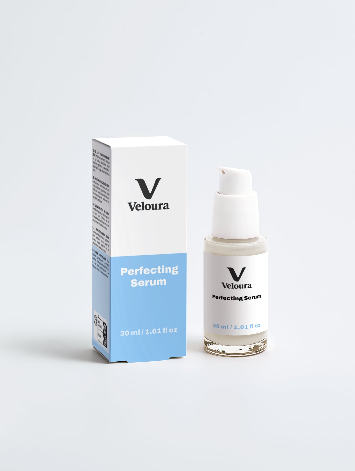 Veloura™ Perfecting Serum box and bottle