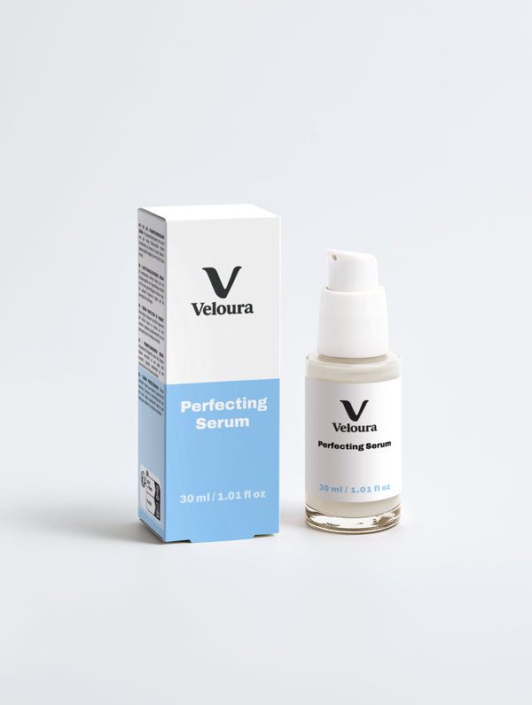 Veloura™ Perfecting Serum box and bottle