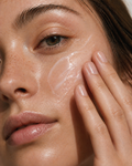 Woman applying Veloura™ Perfecting Serum for dark spots